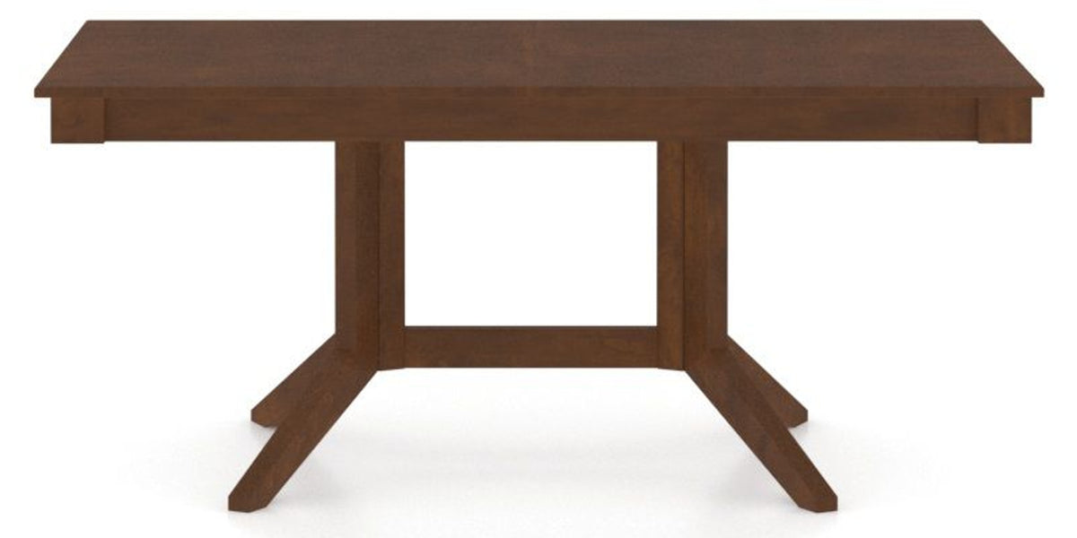Canadel Splay Dining Table in Cognac Washed, side view
