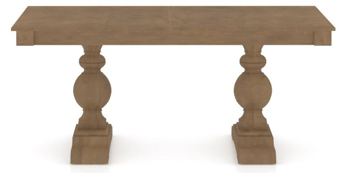 Canadel Turned Dining Table in Pecan Washed, side view