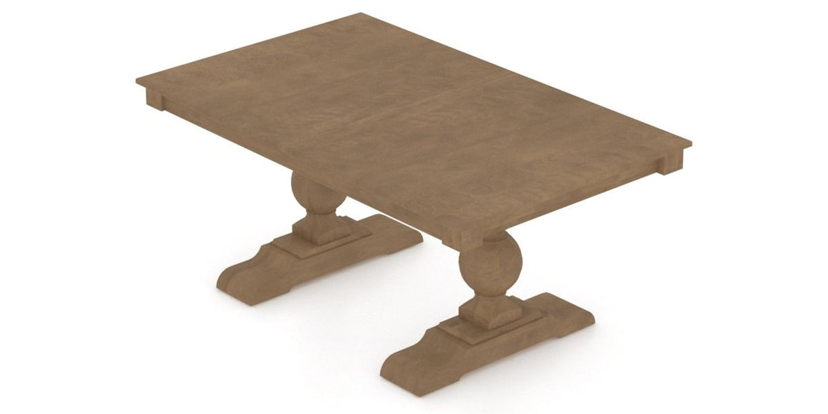 Canadel Turned Dining Table in Pecan Washed, view from above