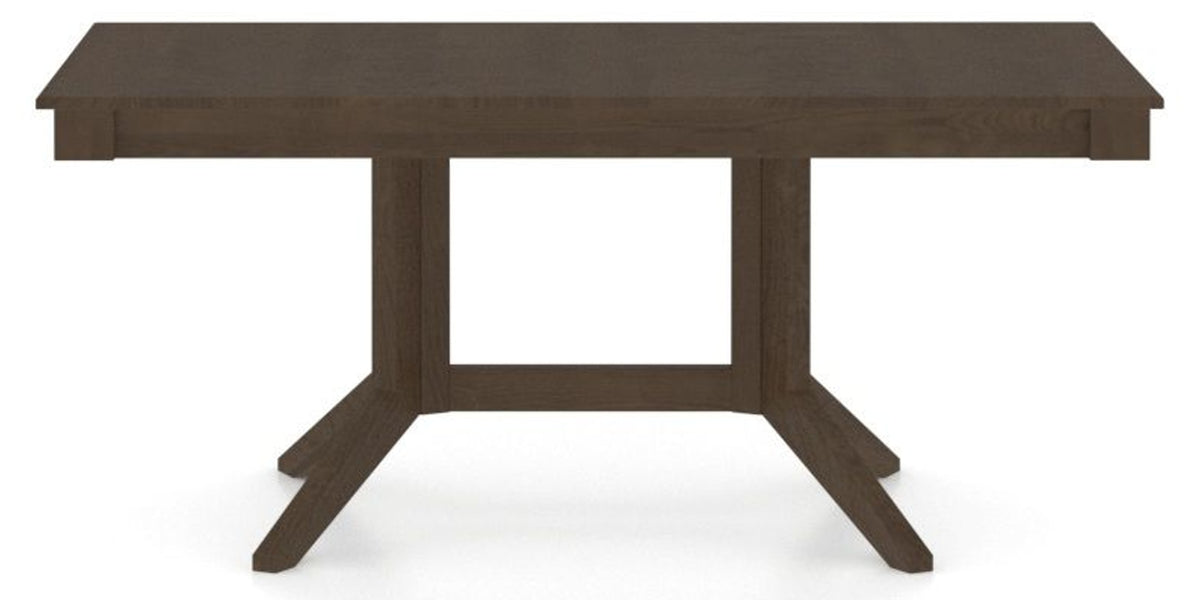 Canadel Splay Dining Table in Hazelnut Washed, side view
