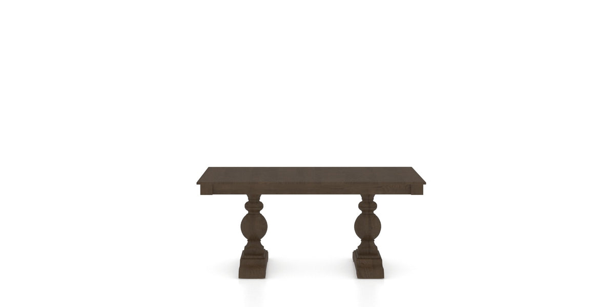 Canadel Turned Dining Table in Hazelnut Washed, side view