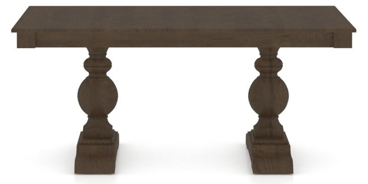 Canadel Turned Dining Table in Hazelnut Washed, side view