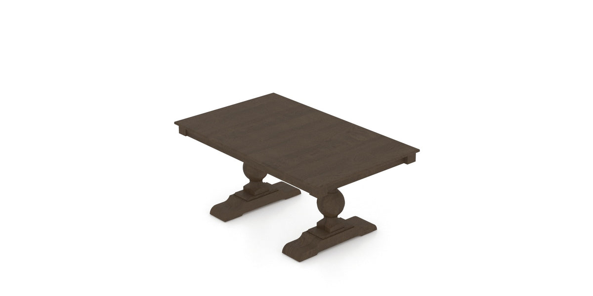 Canadel Turned Dining Table in Hazelnut Washed, view from above