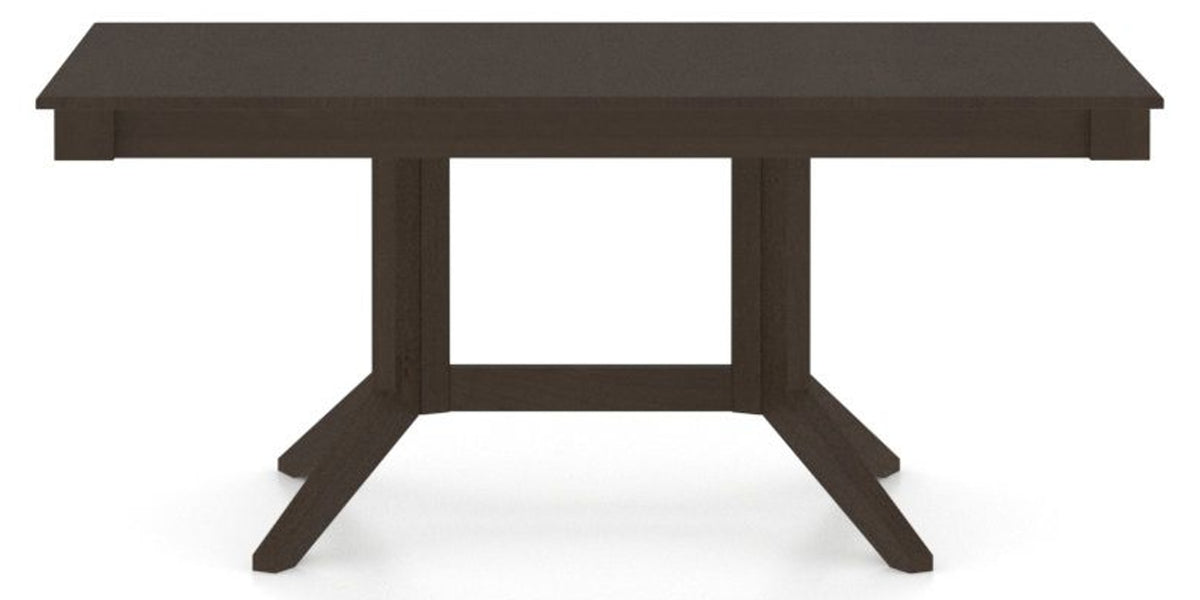 Canadel Splay Dining Table in Davy's Grey, side view