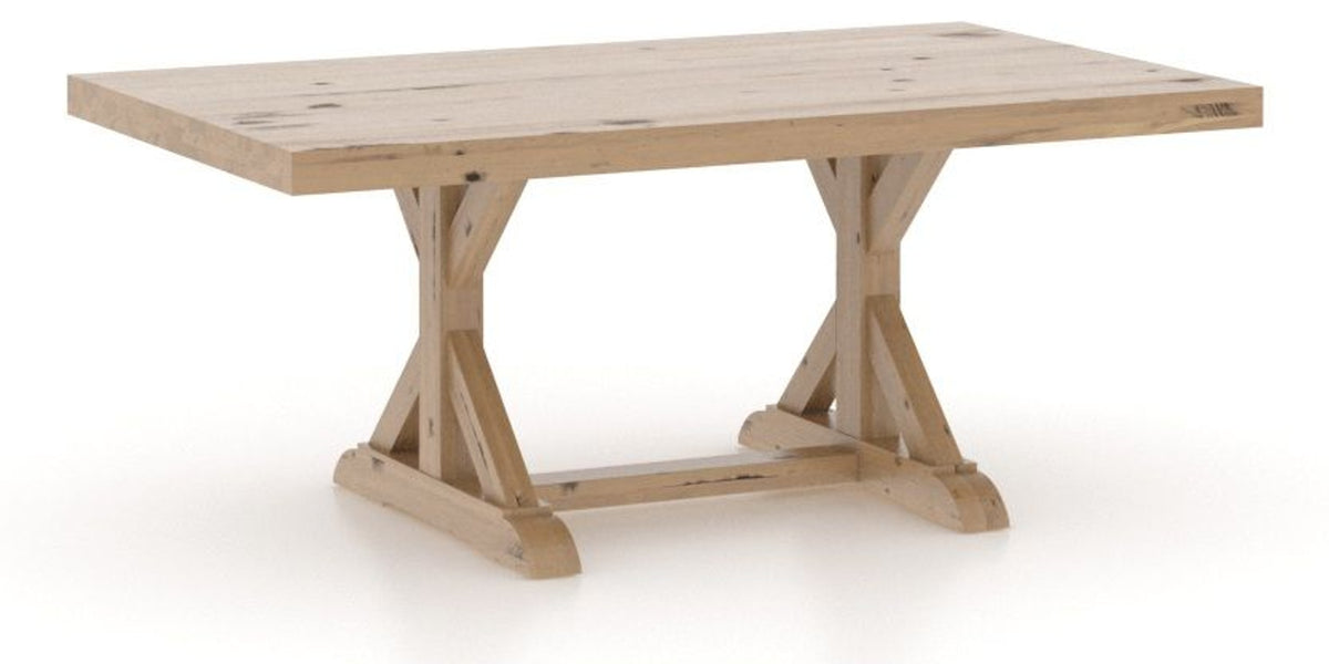 Canadel Loft Rectangular Dining Table 4272 in 20 Caramel Washed, three-quarter view