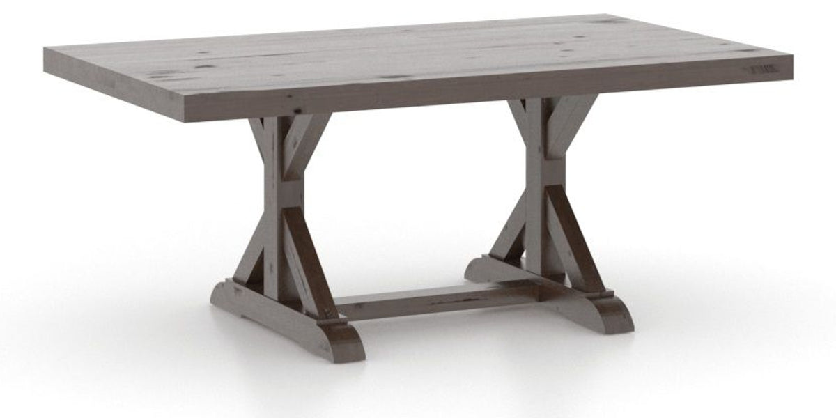 Canadel Loft Rectangular Dining Table 4272 in 29 Hazelnut Washed, three-quarter view