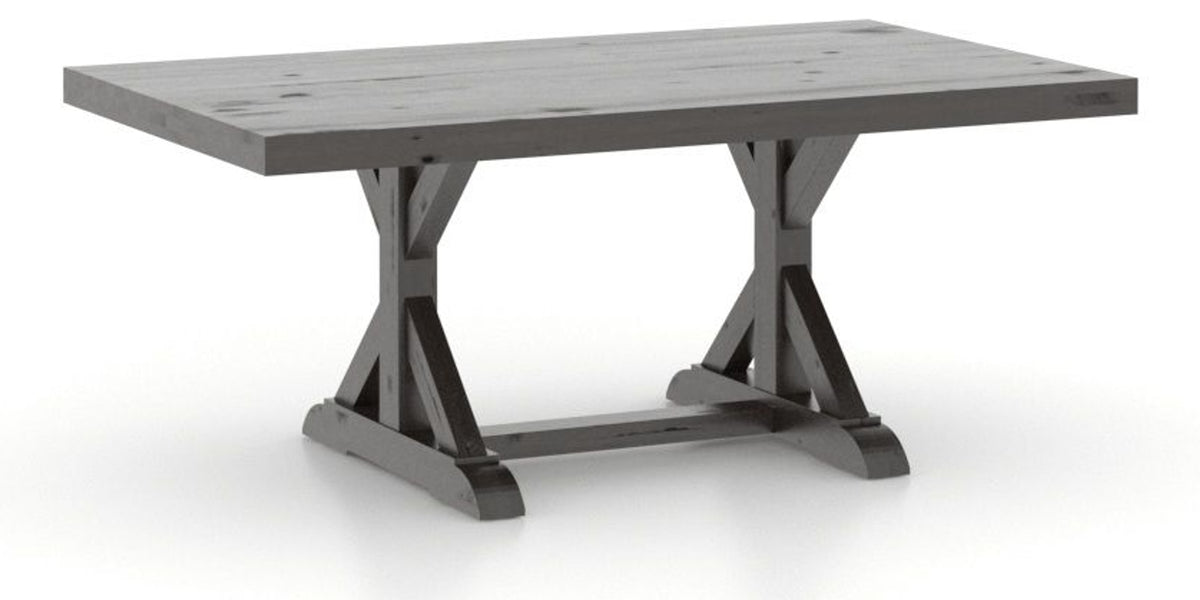 Canadel Loft Rectangular Dining Table 4272 in 59 Davy's Grey, three-quarter view