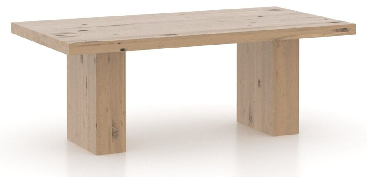 Canadel Loft Rectangular Dining Table 4280 in 20 Caramel Washed, three-quarter view