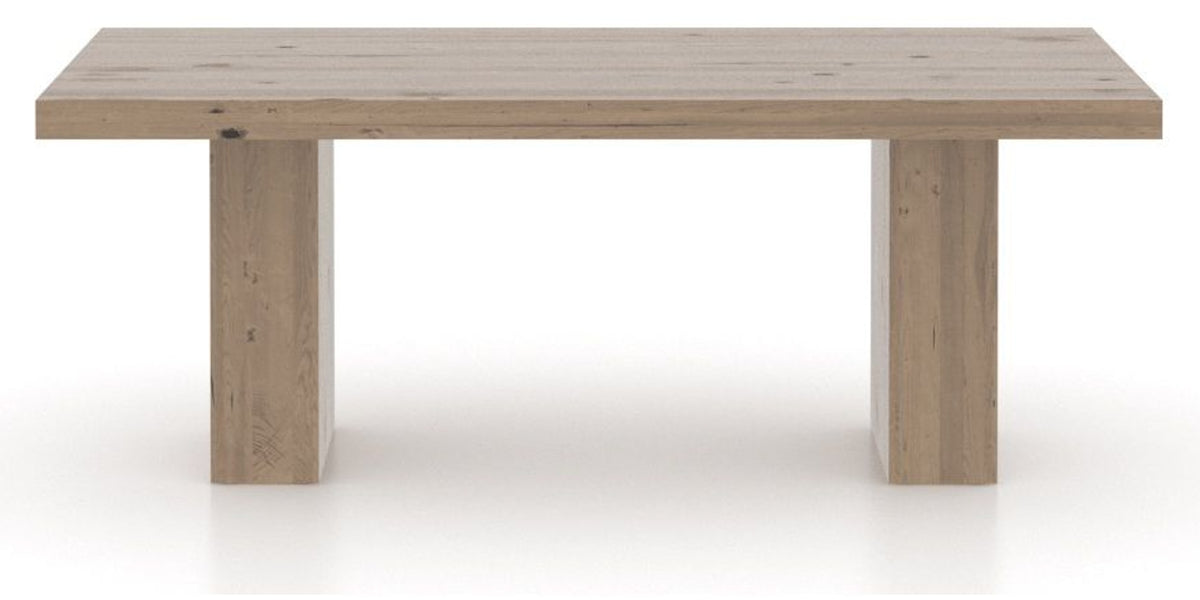 Canadel Loft Rectangular Dining Table 4280 in 25 Pecan Washed, side view
