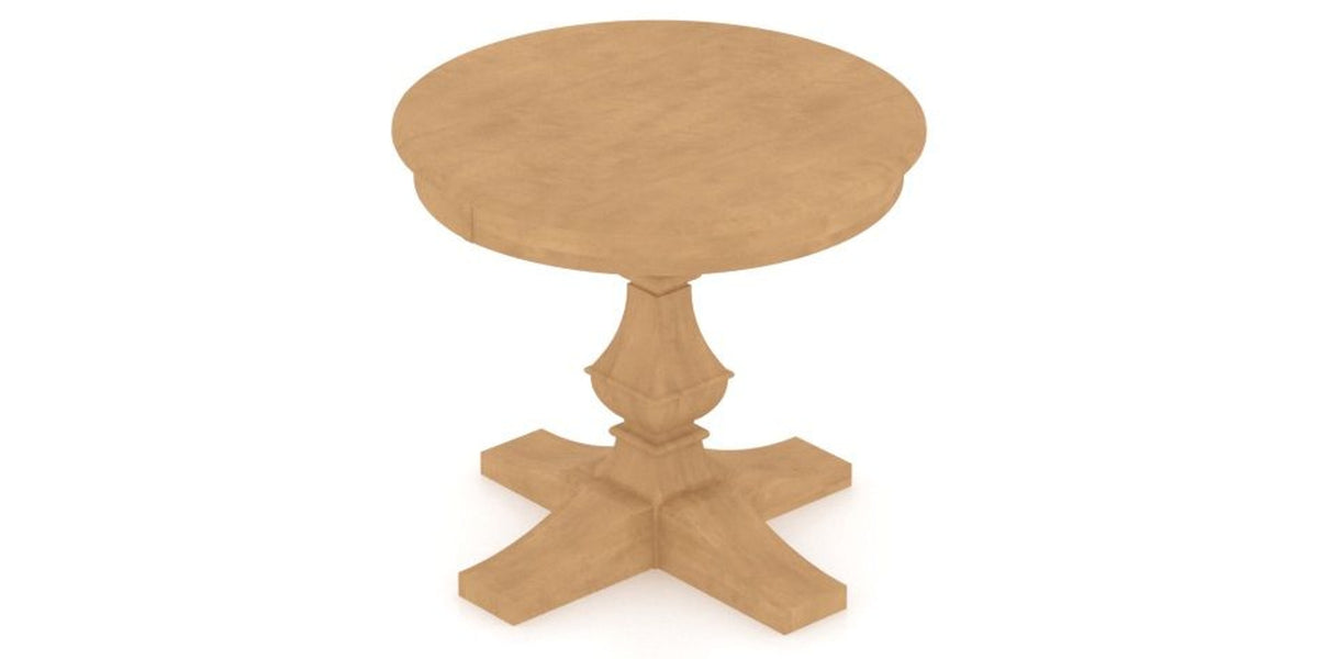 Canadel TP Dining Table in Caramel Washed, view from above