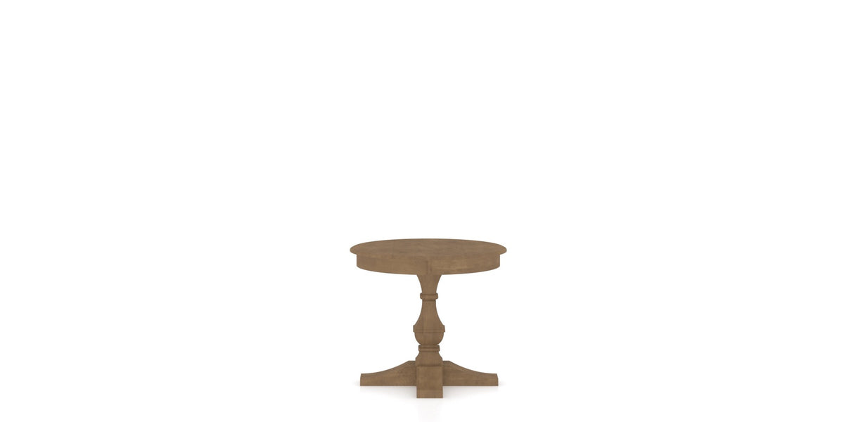 Canadel TP Dining Table in Pecan Washed, side view