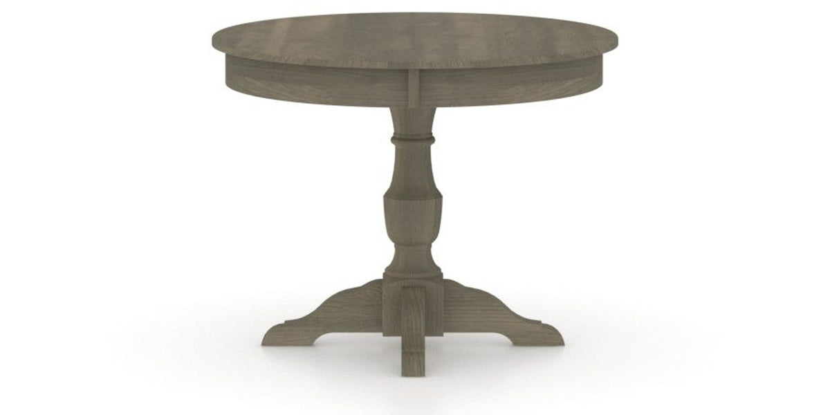 Canadel Round Dining Table 4242 with XP Base in 08 Shadow, side view