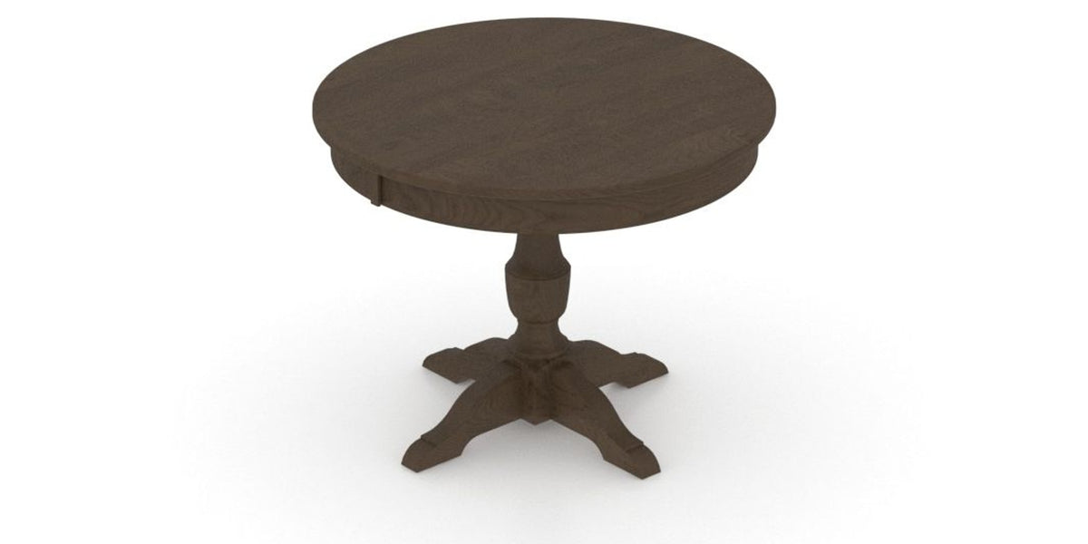Canadel Round Dining Table 4242 with XP Base in 29 Hazelnut Washed, view from above