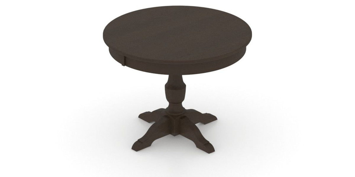 Canadel Round Dining Table 4242 with XP Base in 59 Davy's Grey, view from above