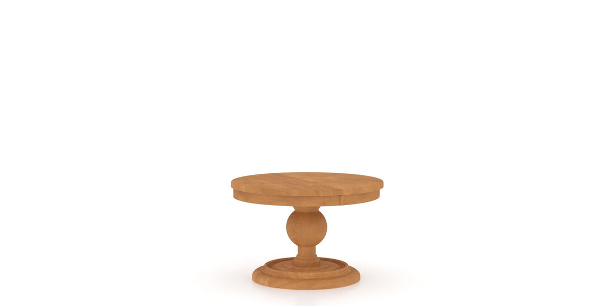 Canadel Farmhouse Dining Table 4848 in Honey Washed, three-quarter view