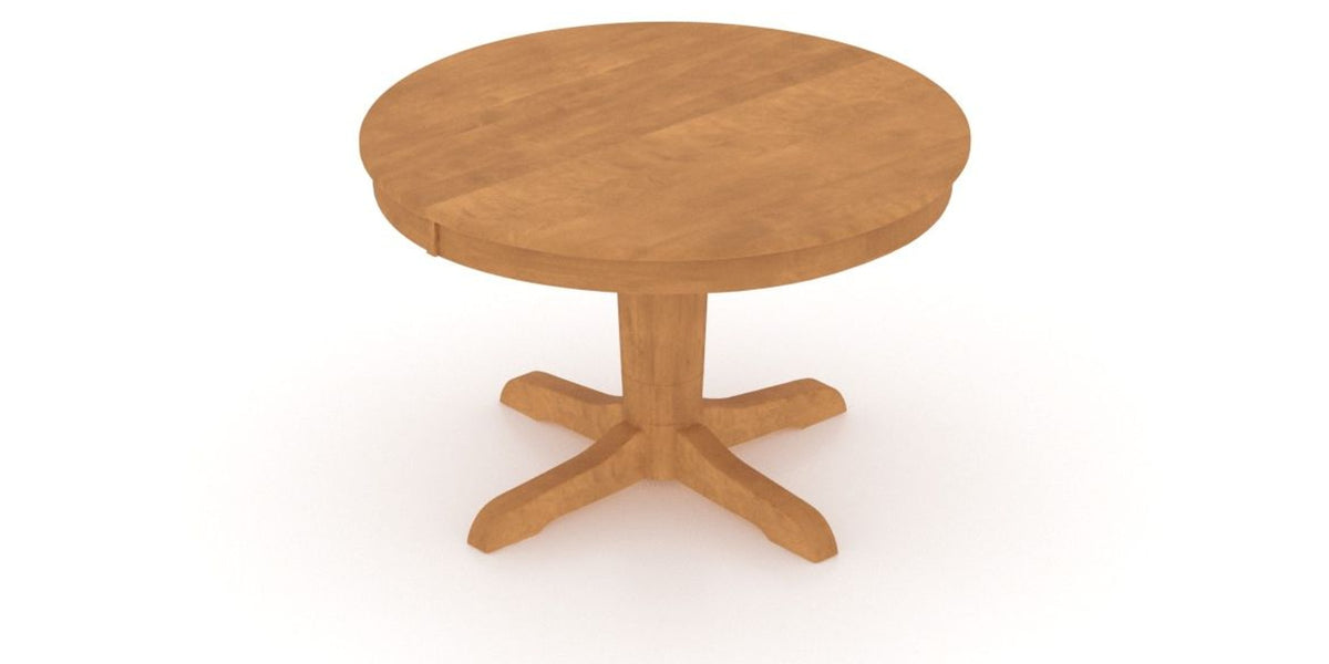 Canadel Round Dining Table 4848 with YY Base in Honey Washed, view from above