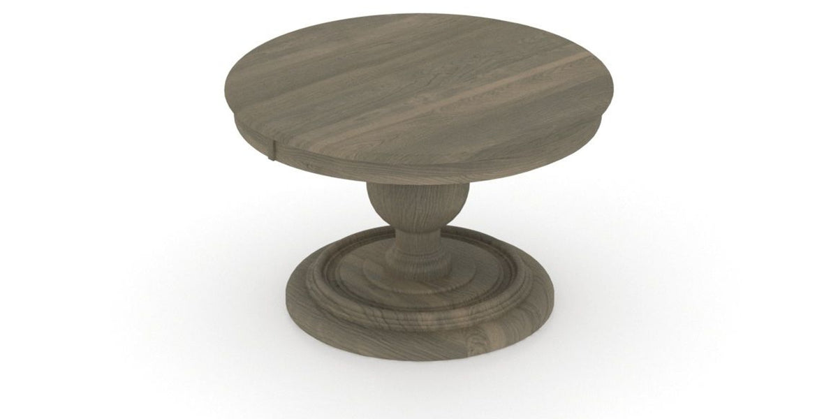 Canadel Round Dining Table 4848 with HQ Base, A Edge in 08 Shadow, view from above