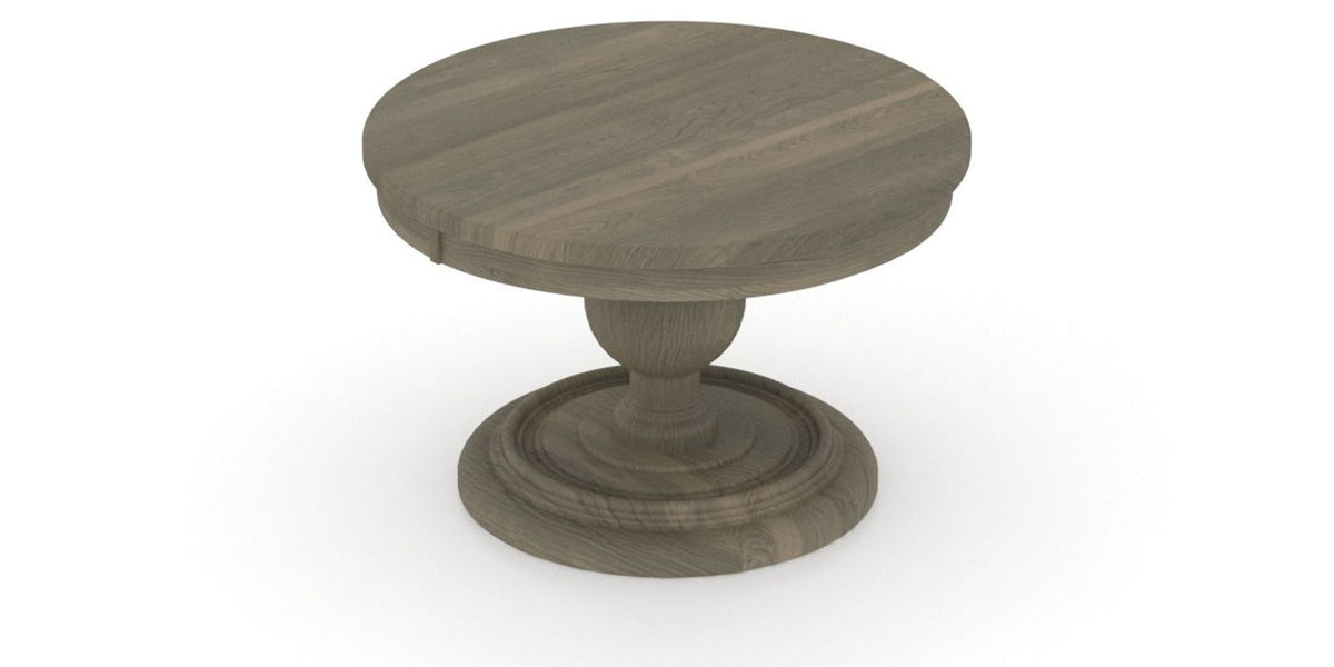 Canadel Round Dining Table 4848 with HQ Base, T Edge in 08 Shadow, view from above