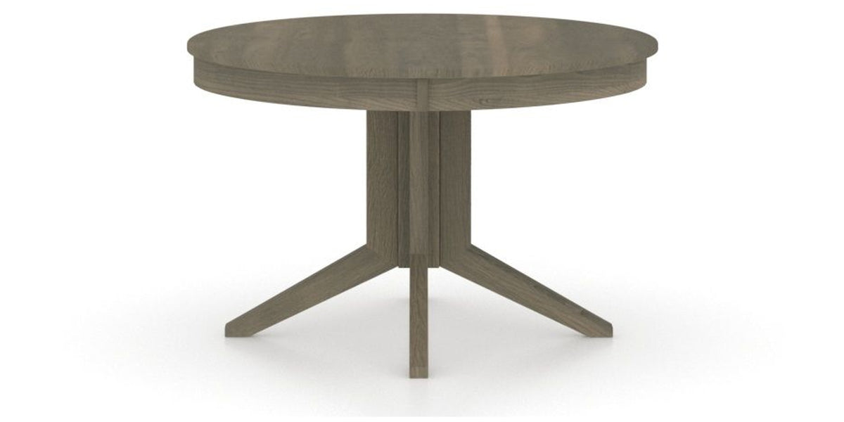 Canadel Round Dining Table 4848 with XQ Base in 08 Shadow, side view