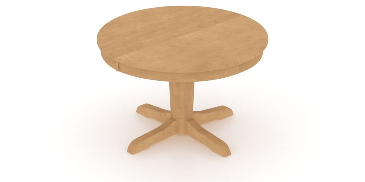 Canadel Round Dining Table 4848 with YY Base in 20 Caramel Washed, view from above