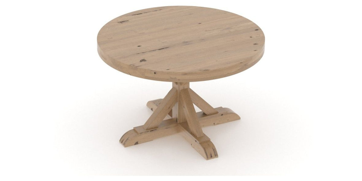 Canadel Loft Round Dining Table 4848 in 20 Caramel Washed, view from above