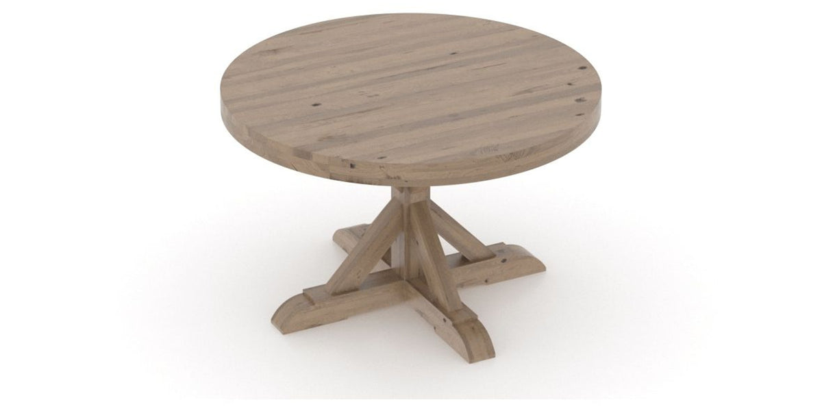 Canadel Loft Round Dining Table 4848 in 25 Pecan Washed, view from above