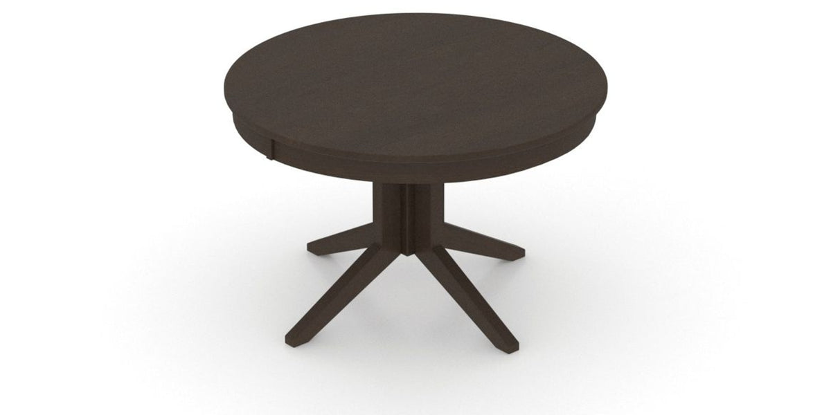 Canadel Round Dining Table 4848 with XQ Base in 59 Davy's Grey, view from above