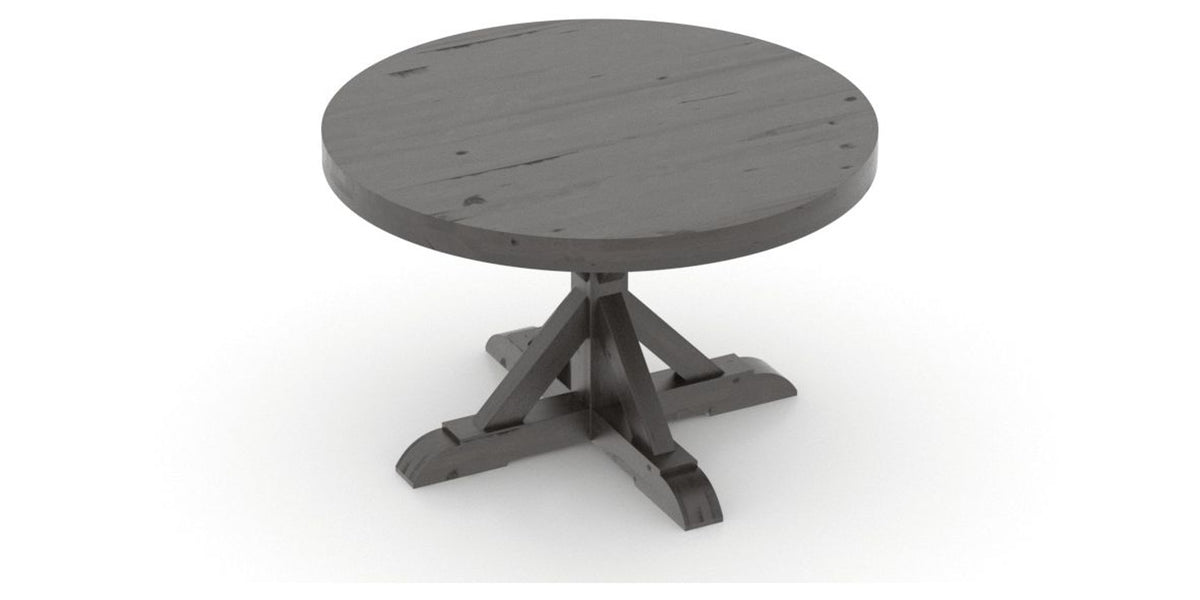 Canadel Loft Round Dining Table 4848 in 59 Davy's Grey, view from above