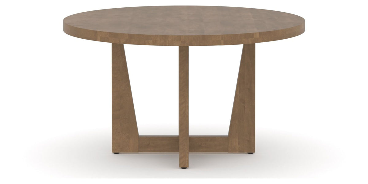 Canadel Modern Round Dining Table 5454 with MK Base in Small Size, side view