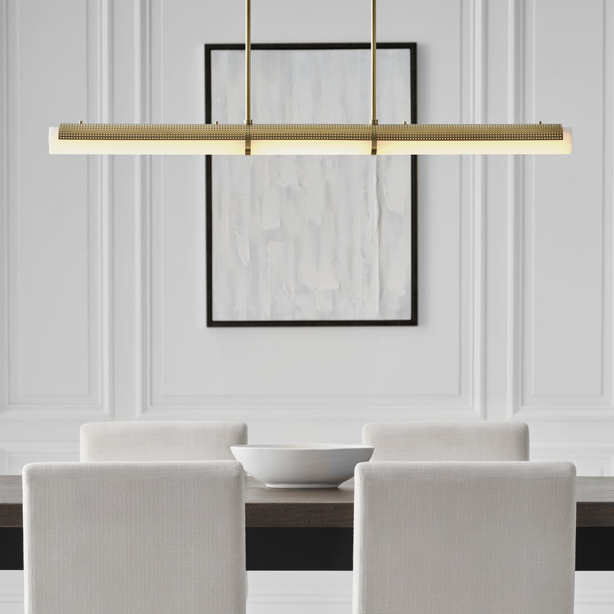 Precision Large Linear Chandelier