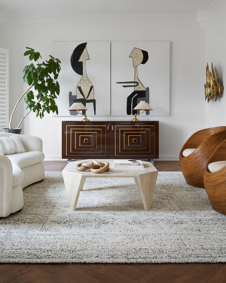 Vestige Rug 01 | White / Black