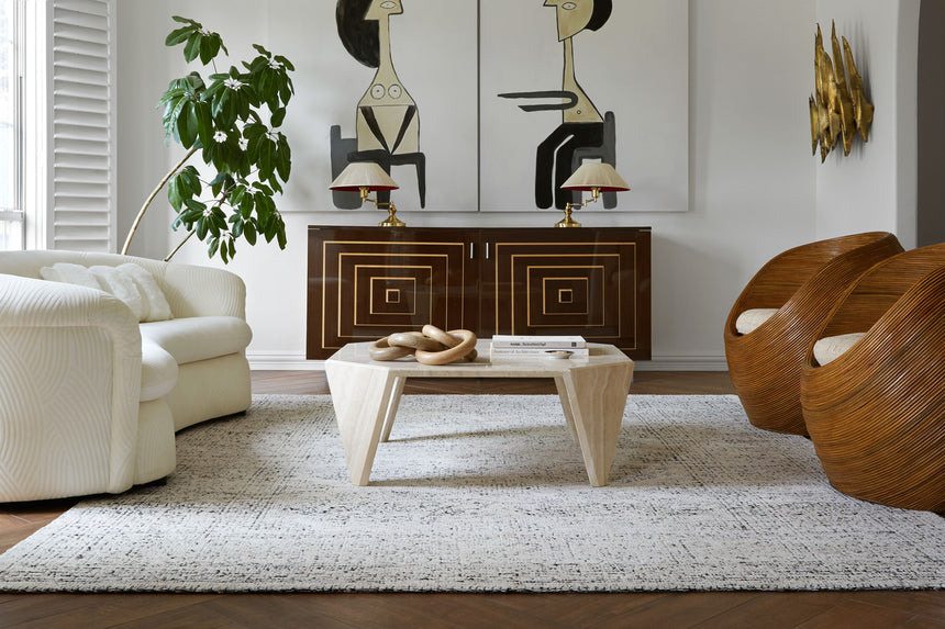 Vestige Rug 01 | White / Black