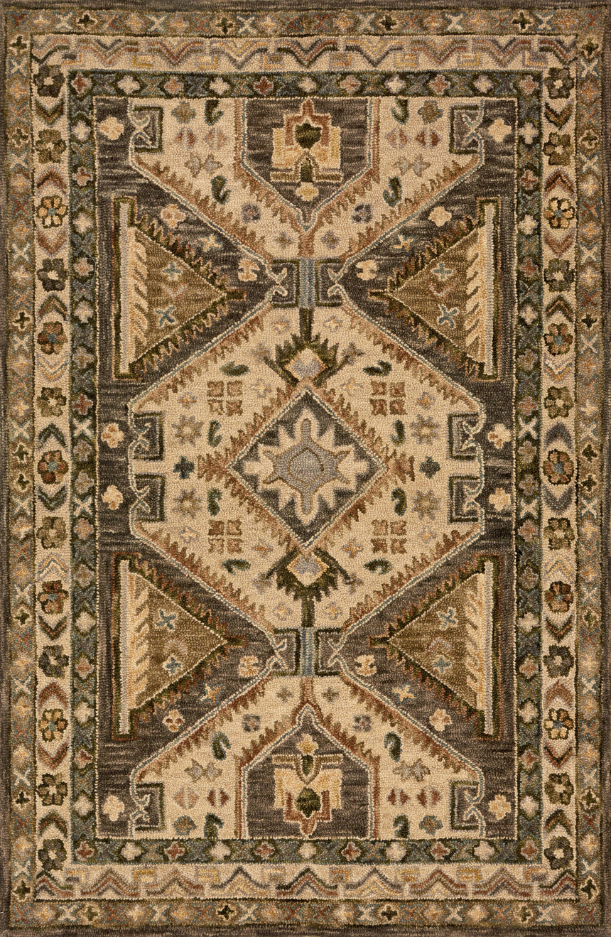 Victoria Rug 07 | Walnut / Beige