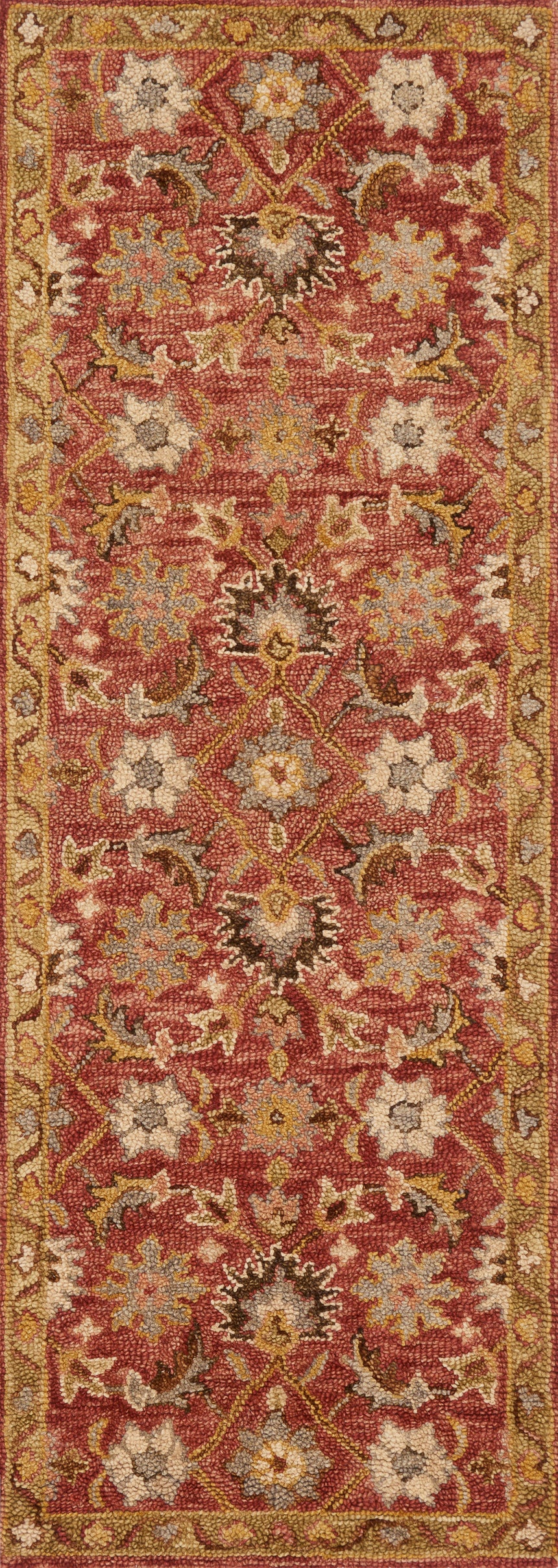Victoria Rug 09 | Terracotta / Gold