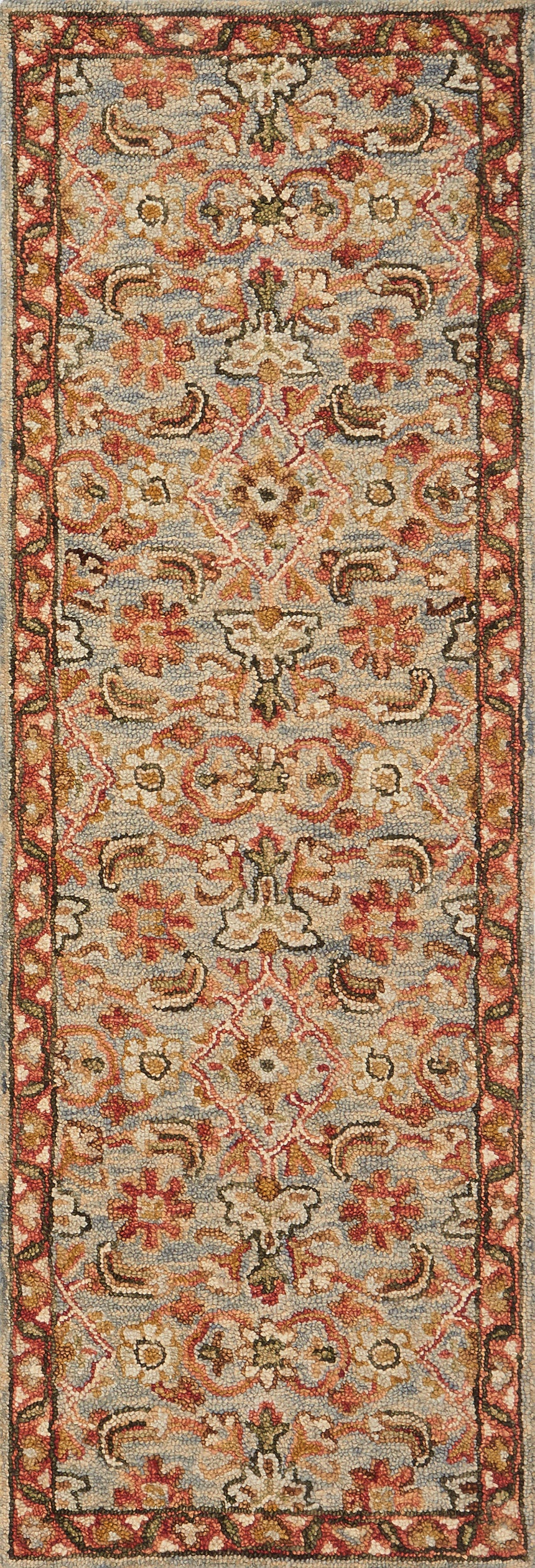 Victoria Rug 10 | Slate / Terracotta
