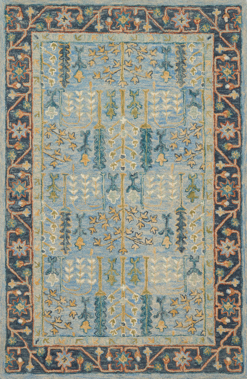 Victoria Rug 12 | Lt Blue / Dk Blue
