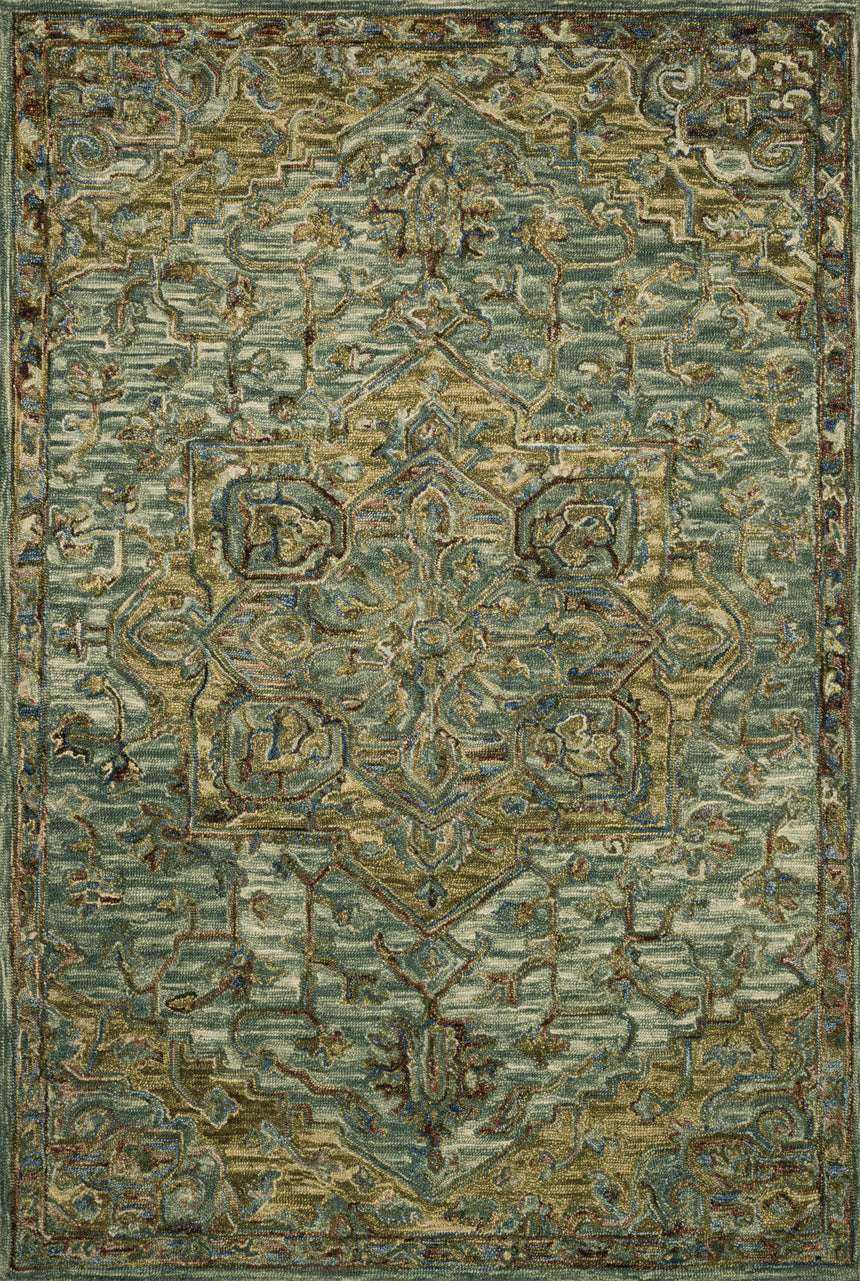 Victoria Rug 20 | Dark Green / Tobacco