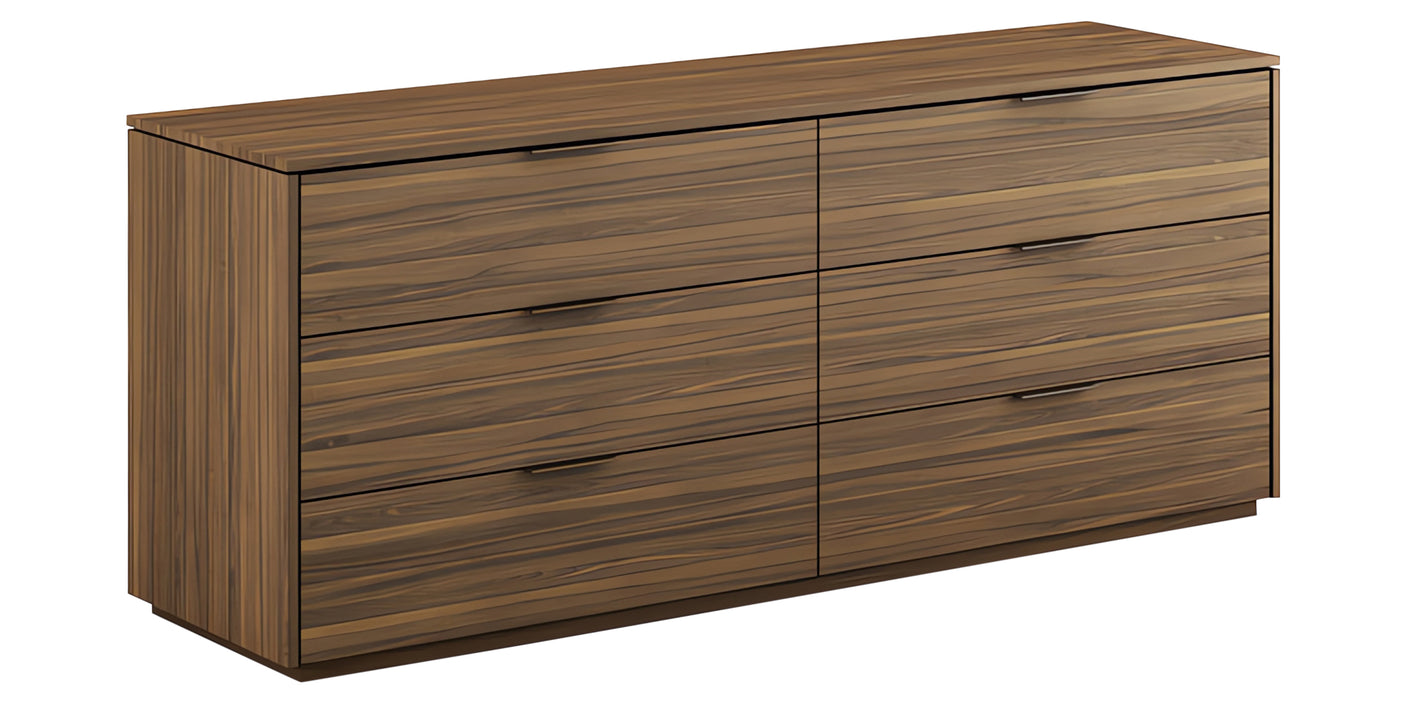 Smoked Walnut with Bronze Handles | Mobican Verona Double Dresser | Valley Ridge Furniture