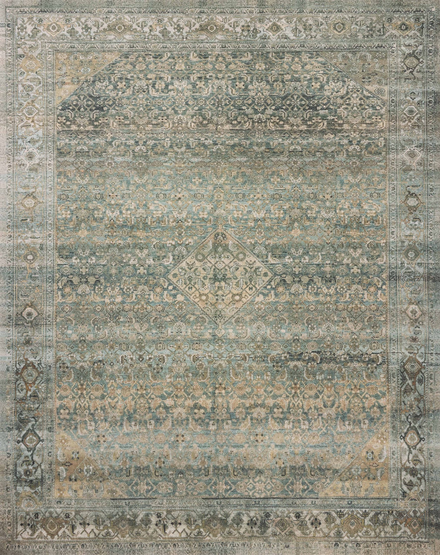 Wimberly Rug 03 | Lagoon / Wheat
