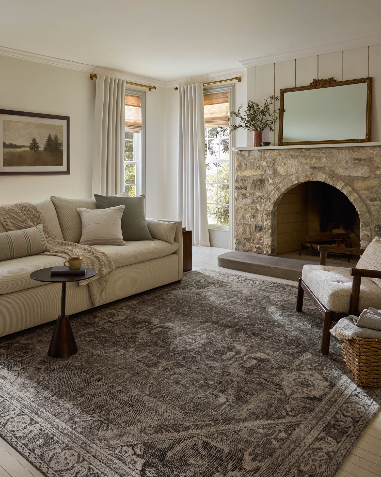 Wimberly Rug 07 | Ink / Bone