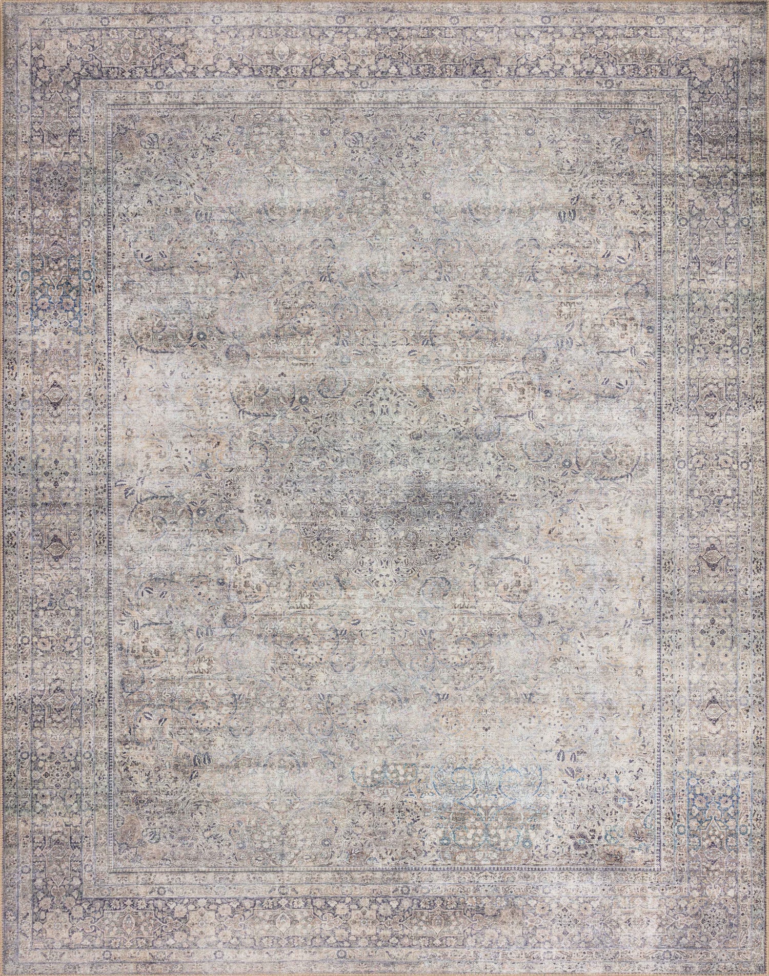 Wynter Rug 03 | Silver / Charcoal