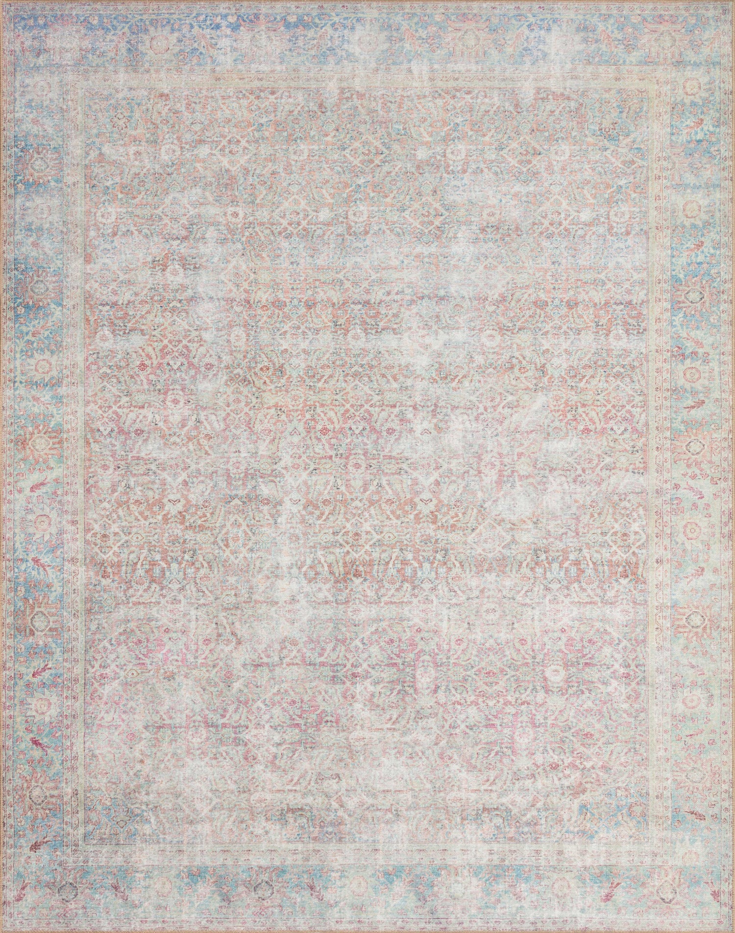Wynter Rug 04 | Red / Teal
