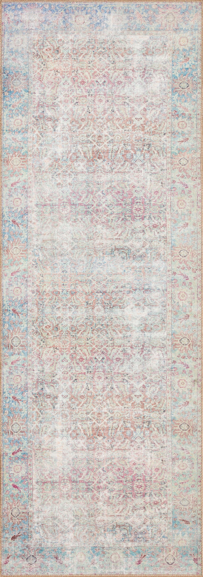 Wynter Rug 04 | Red / Teal