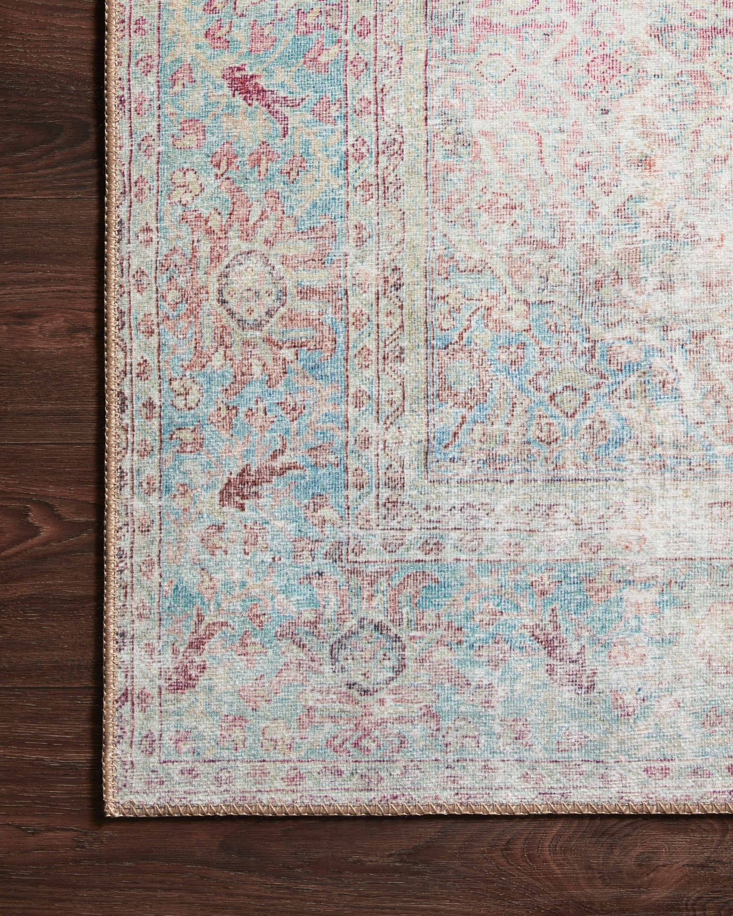 Wynter Rug 04 | Red / Teal
