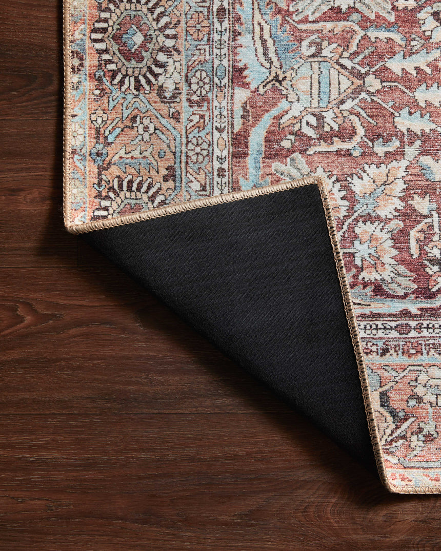 Wynter Rug 05 | Tomato / Teal
