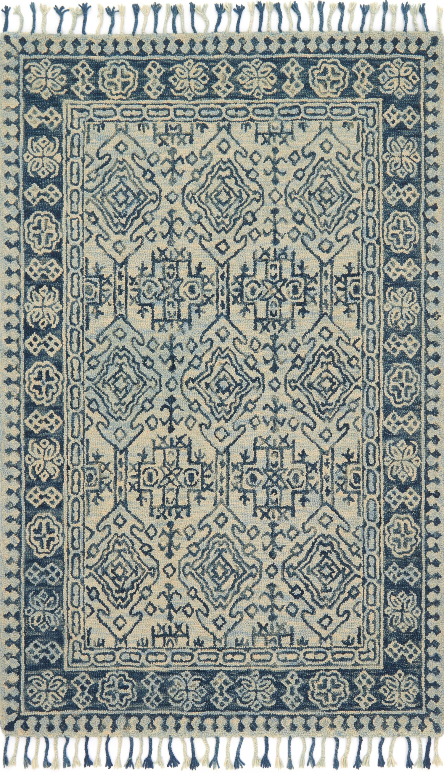 Zharah Rug 09 | Mist / Blue