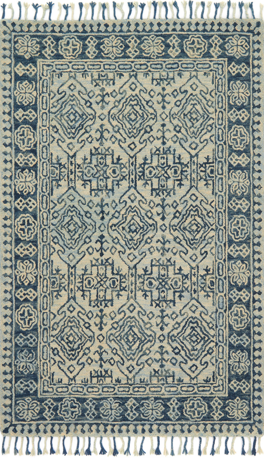 Zharah Rug 09 | Mist / Blue