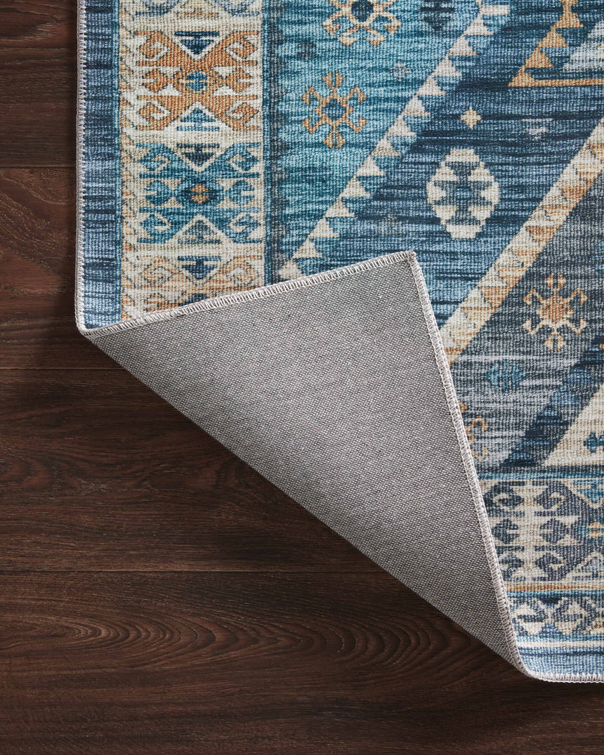 Zion Rug 02 | Ocean / Gold
