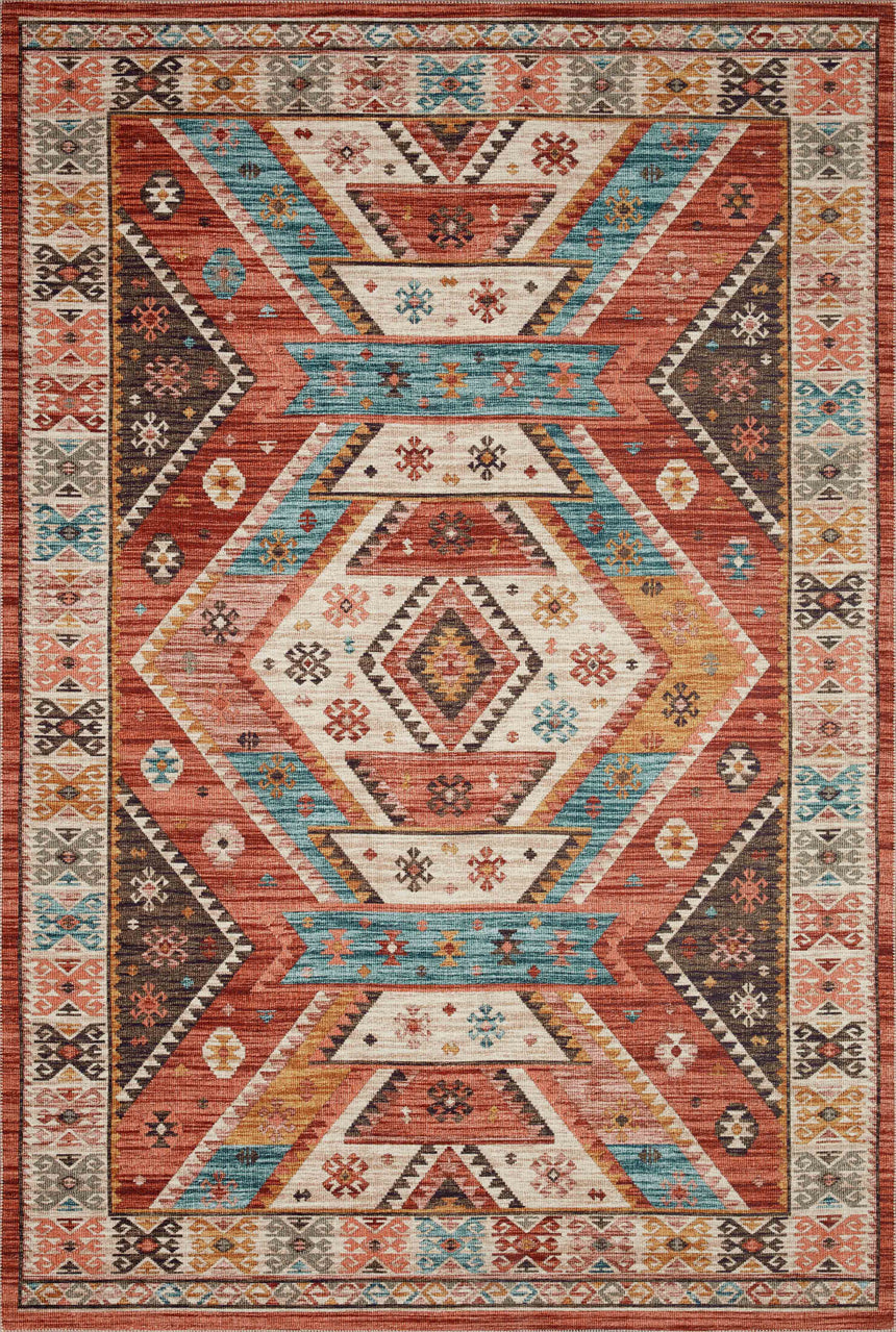 Zion Rug 05 | Red / Multi