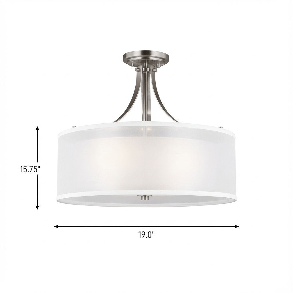 Elmwood Park Three Light Flush Mount